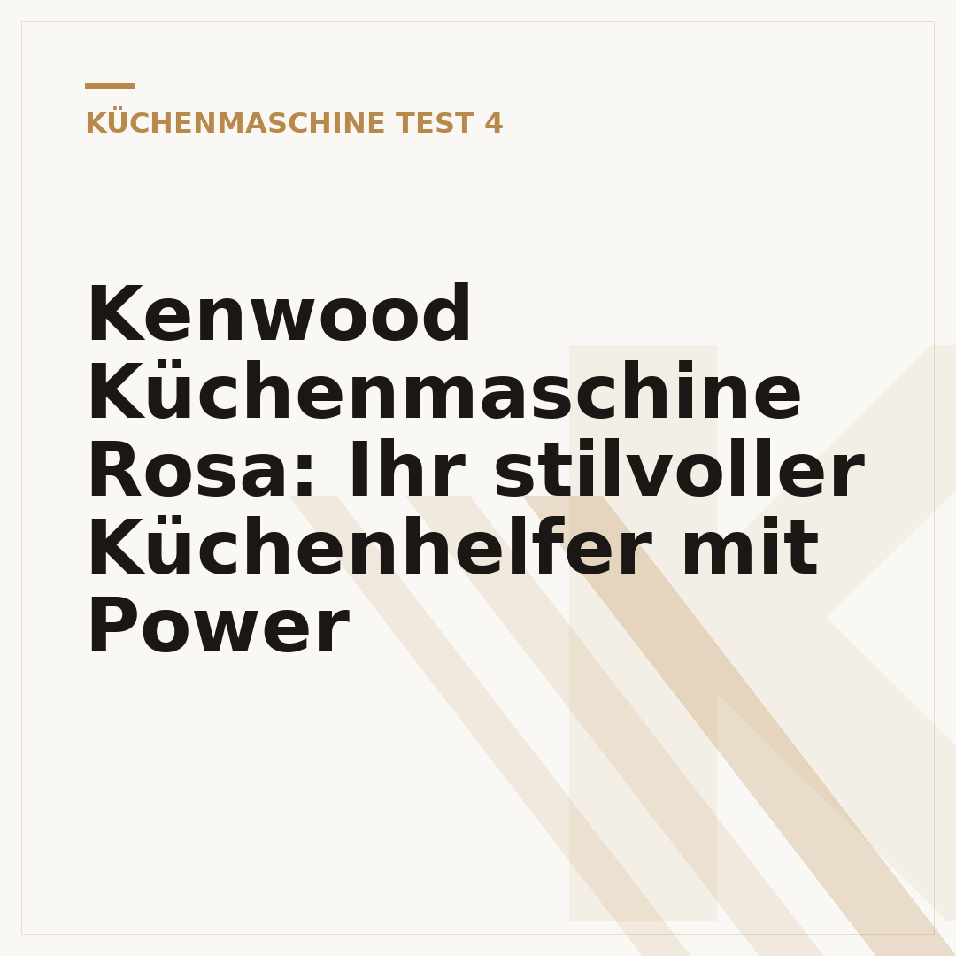 Kenwood Küchenmaschine Rosa: Ihr stilvoller Küchenhelfer mit Power