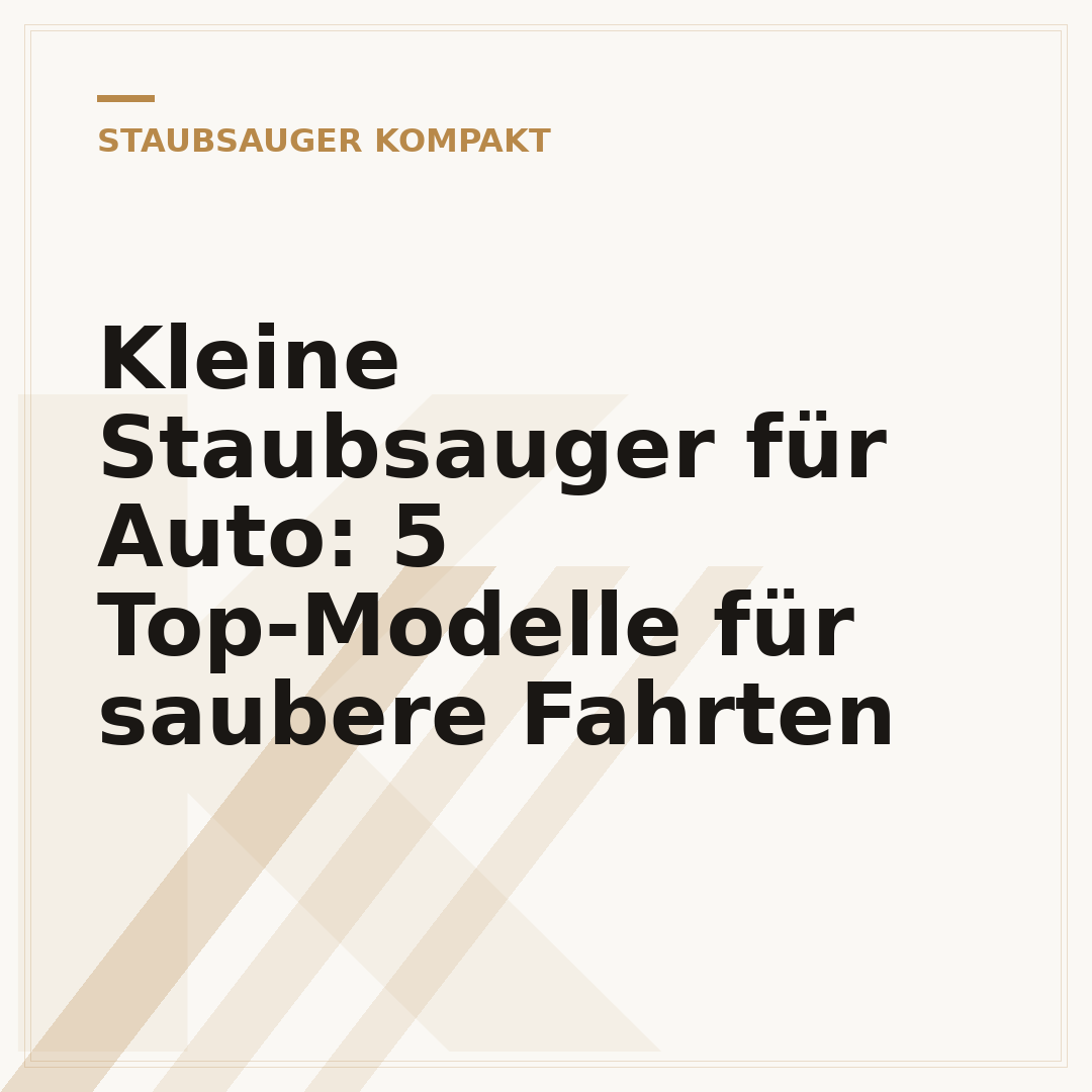 Kleine Staubsauger für Auto: 5 Top-Modelle für saubere Fahrten