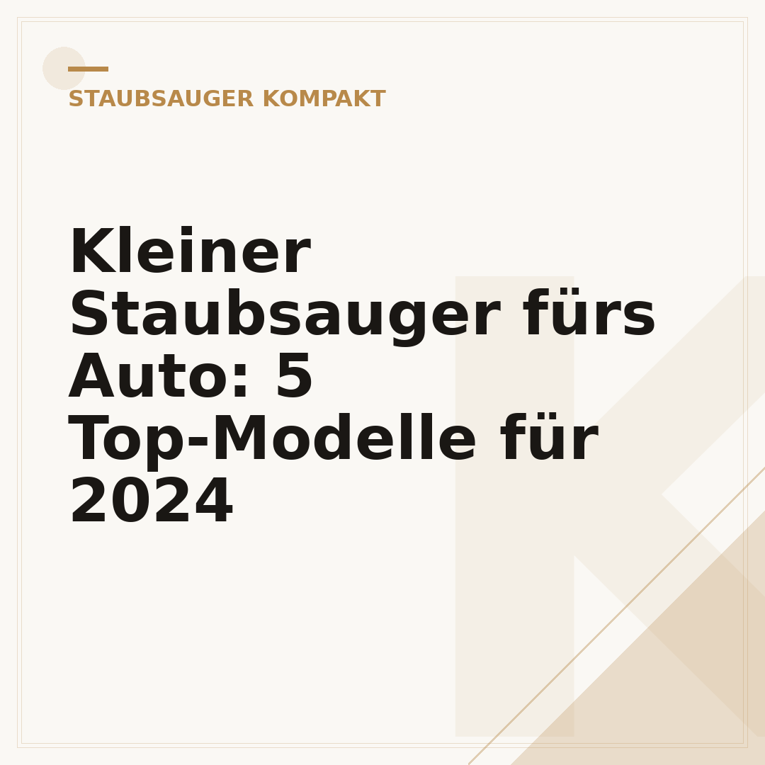 Kleiner Staubsauger fürs Auto: 5 Top-Modelle für 2024