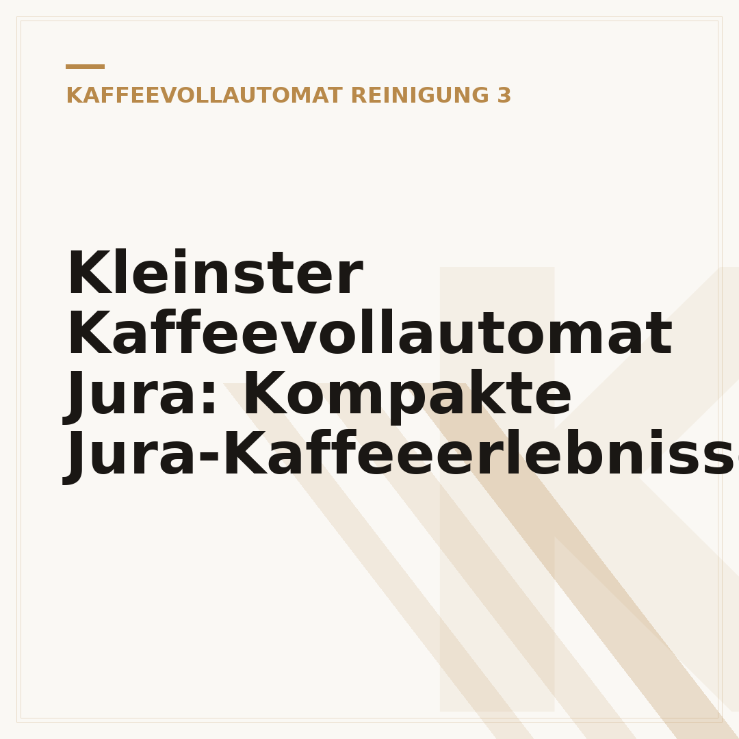 Kleinster Kaffeevollautomat Jura: Kompakte Jura-Kaffeeerlebnisse