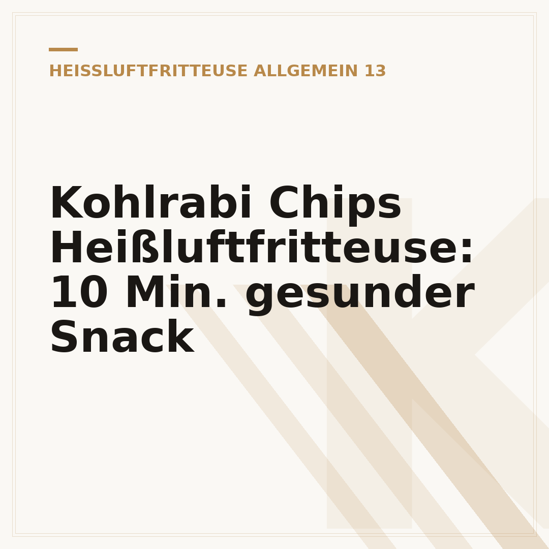 Kohlrabi Chips Heißluftfritteuse: 10 Min. gesunder Snack