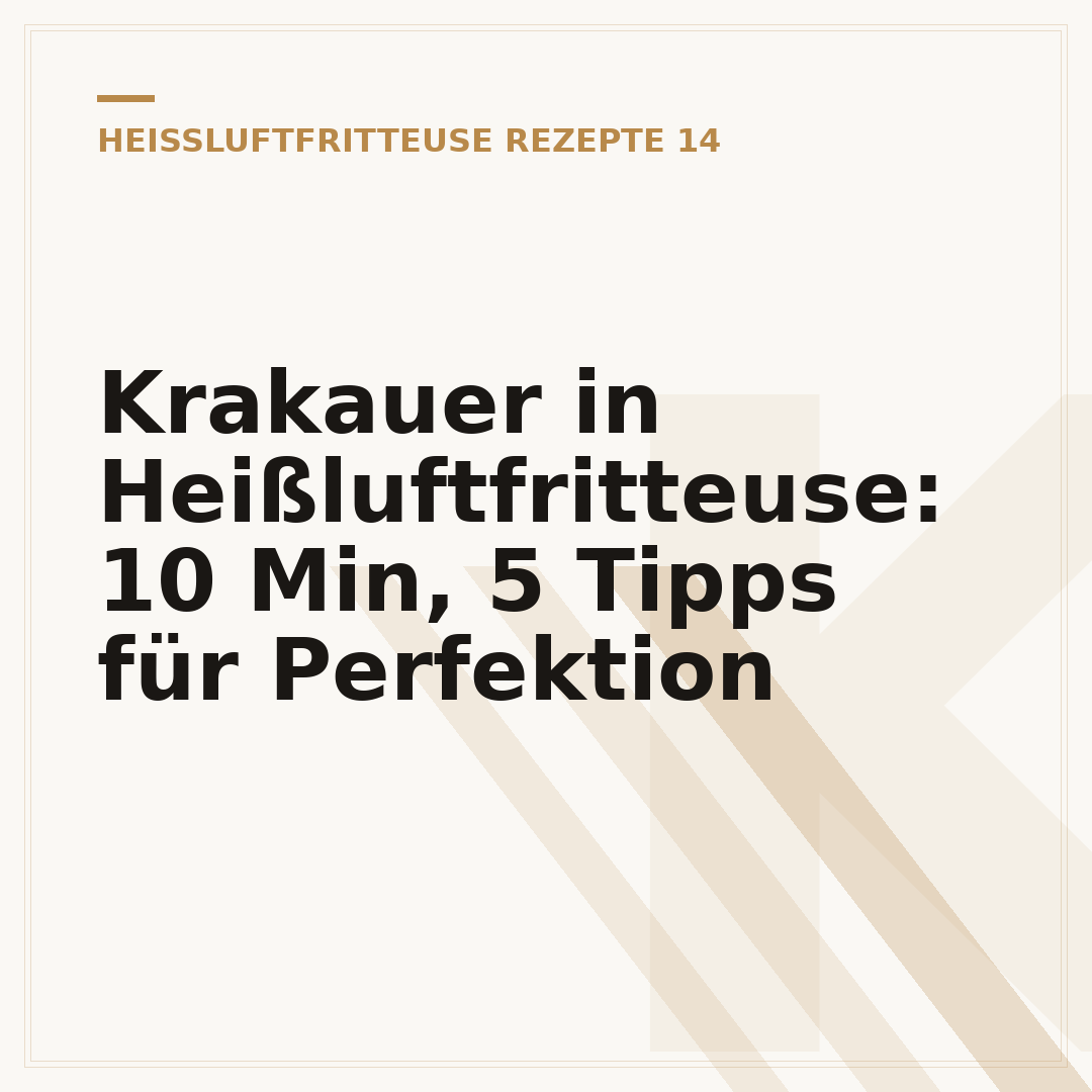 Krakauer in Heißluftfritteuse: 10 Min, 5 Tipps für Perfektion