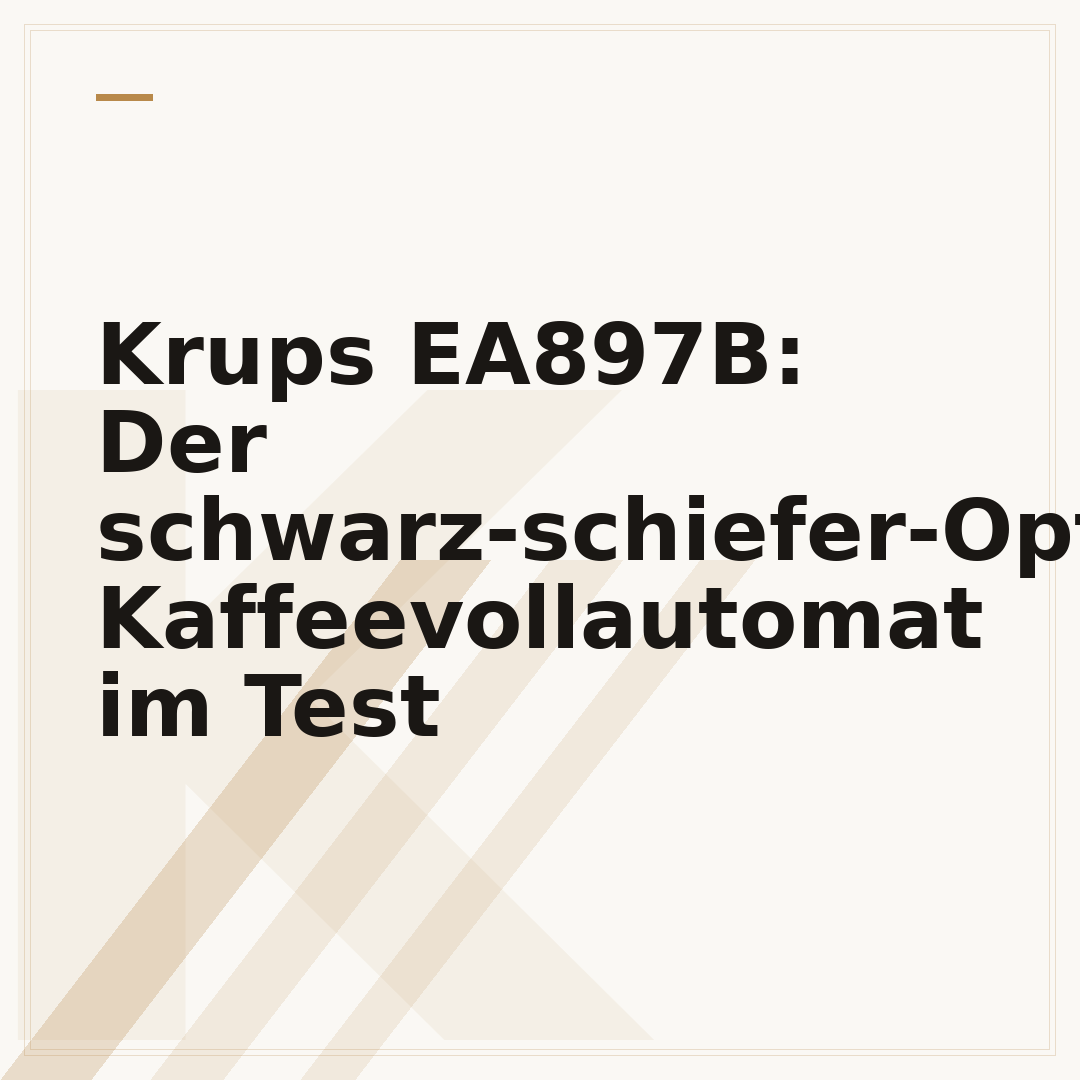 Krups EA897B: Der schwarz-schiefer-Optik Kaffeevollautomat im Test