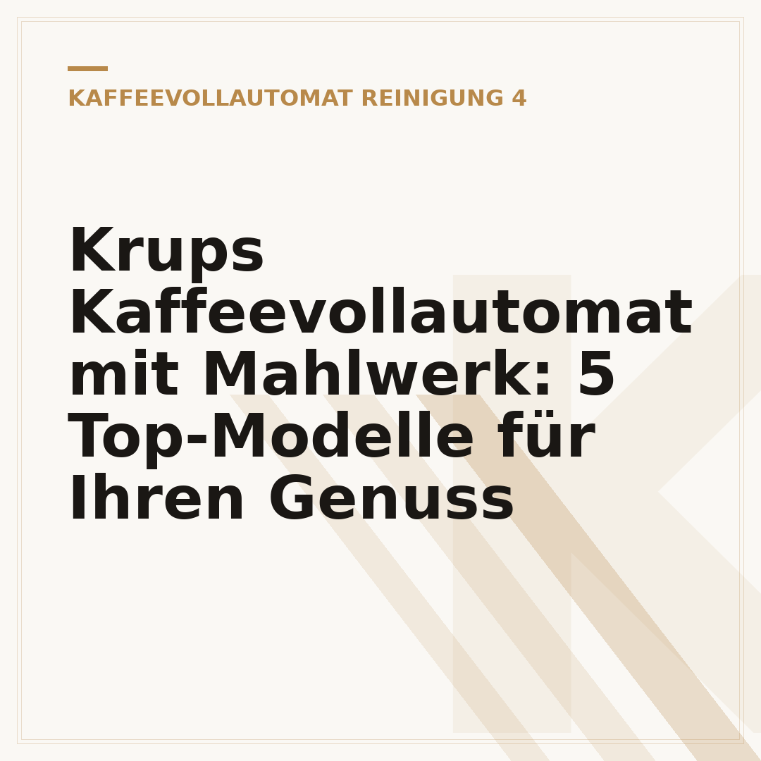 Krups Kaffeevollautomat mit Mahlwerk: 5 Top-Modelle für Ihren Genuss
