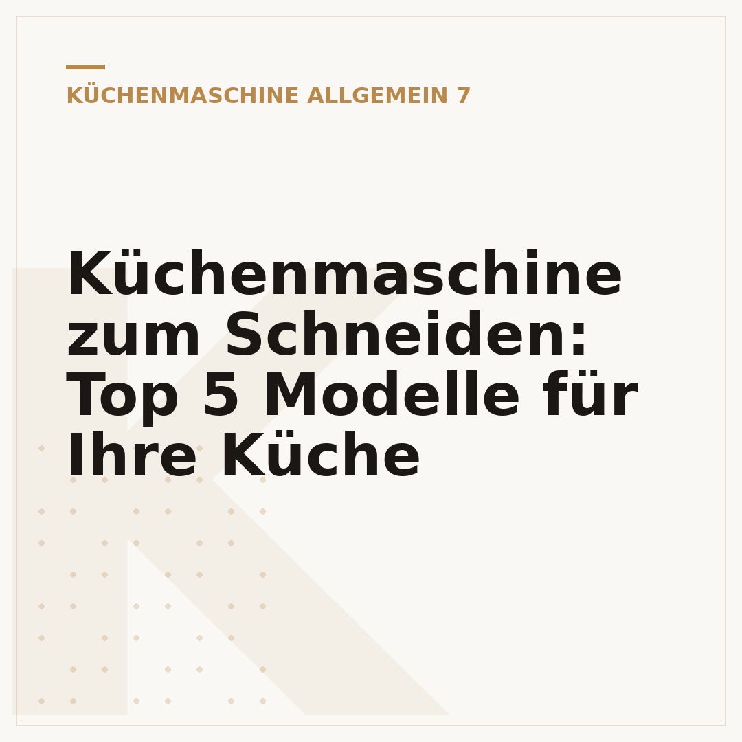 Küchenmaschine zum Schneiden: Top 5 Modelle für Ihre Küche