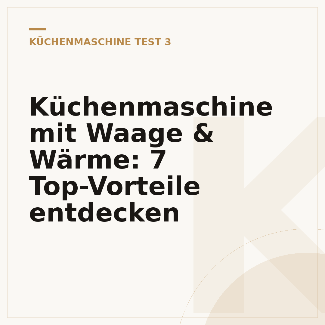 Küchenmaschine mit Waage & Wärme: 7 Top-Vorteile entdecken