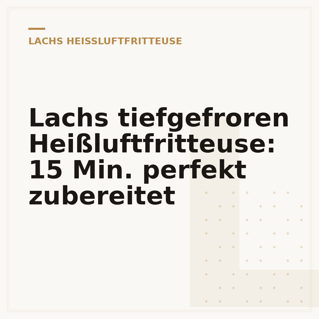 Lachs tiefgefroren Heißluftfritteuse: 15 Min. perfekt zubereitet