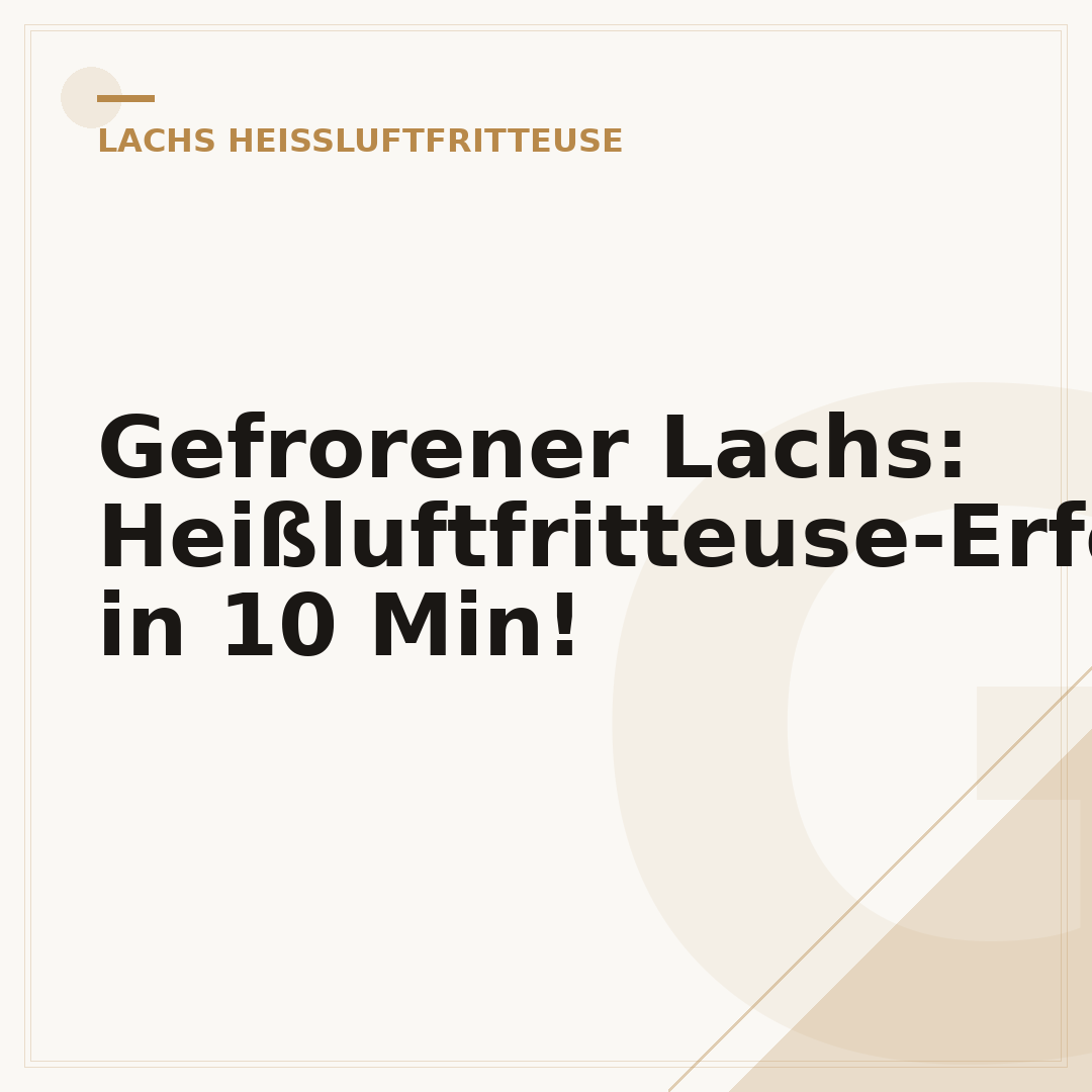 Gefrorener Lachs: Heißluftfritteuse-Erfolg in 10 Min!