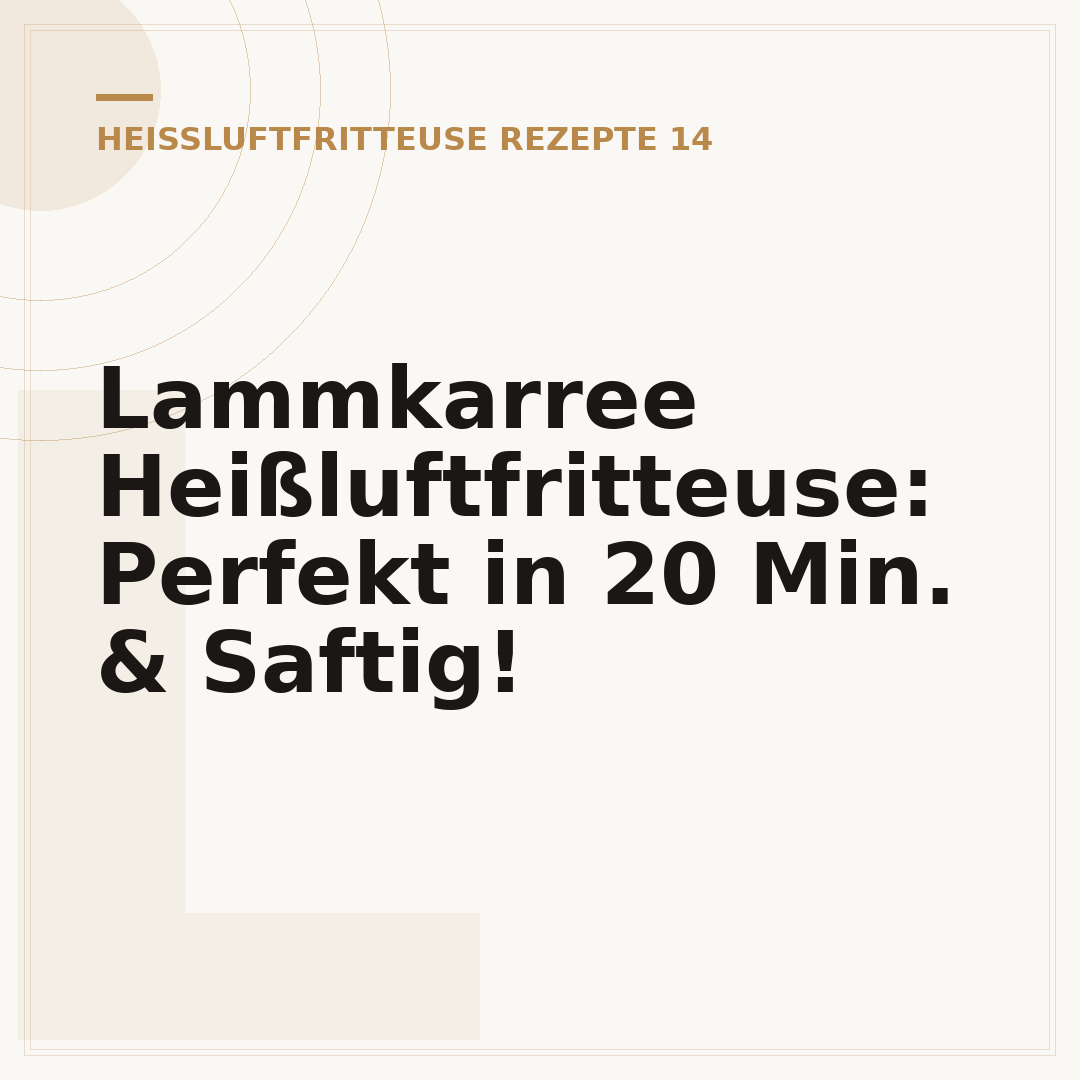 Lammkarree Heißluftfritteuse: Perfekt in 20 Min. & Saftig!