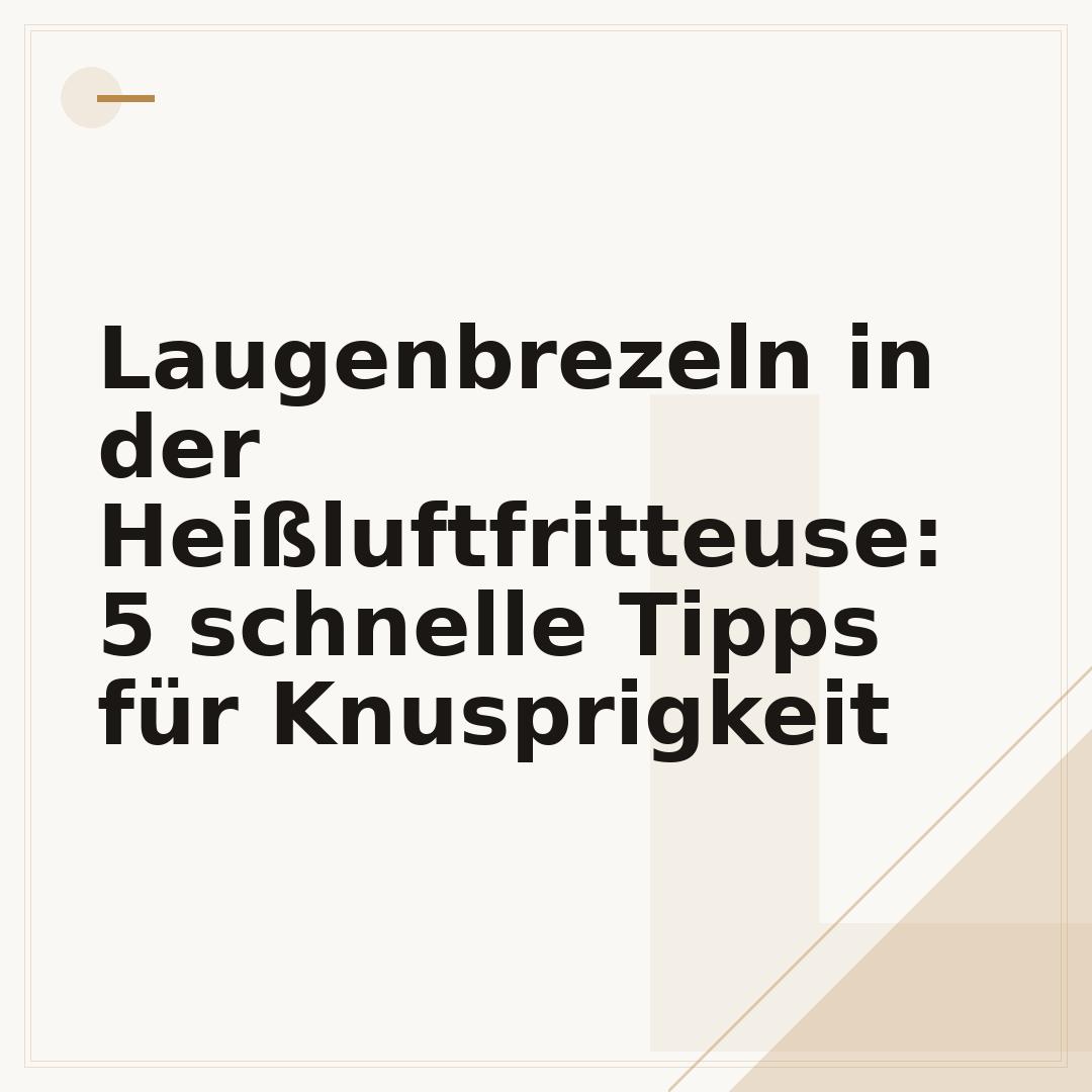 Laugenbrezeln in der Heißluftfritteuse: 5 schnelle Tipps für Knusprigkeit