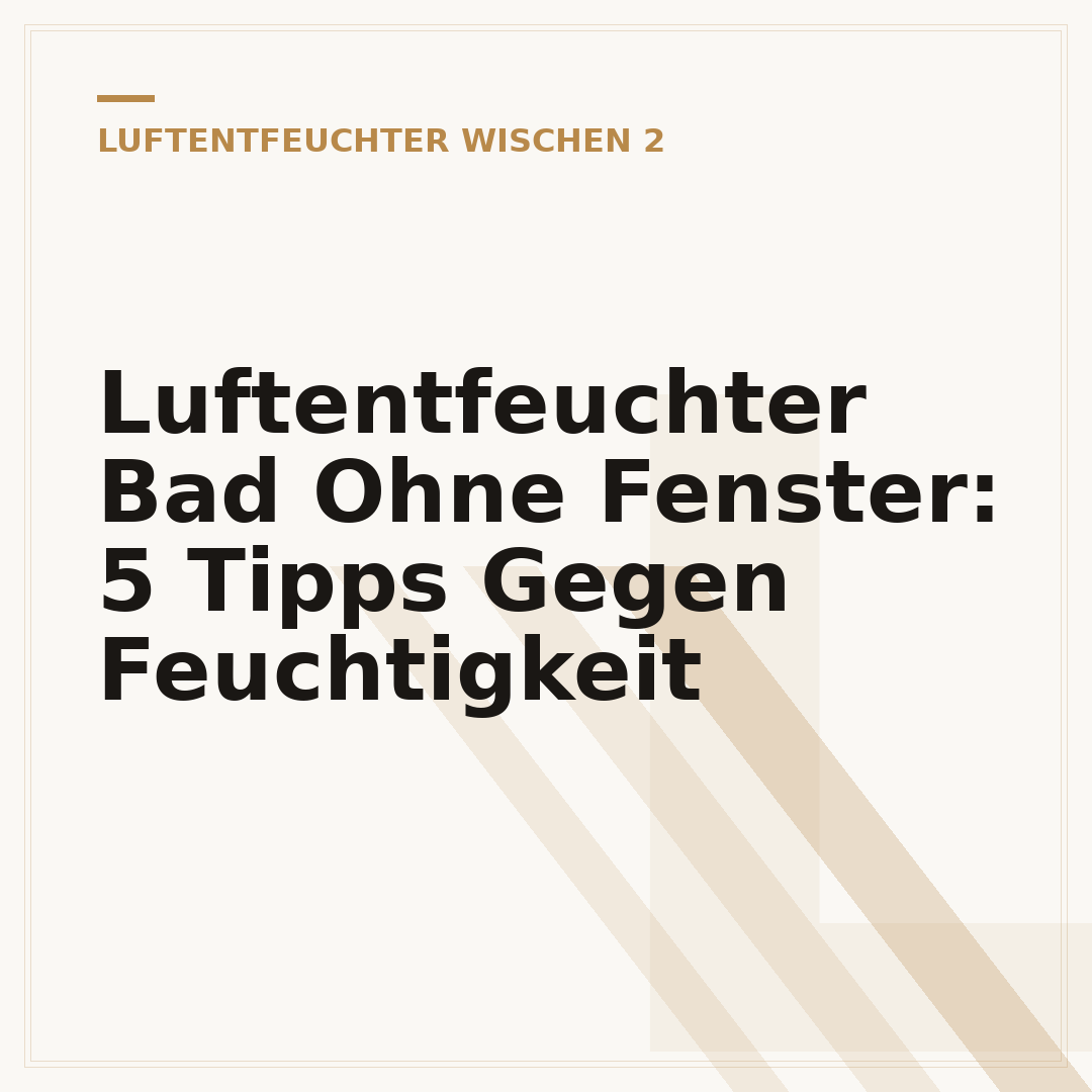 Luftentfeuchter Bad Ohne Fenster: 5 Tipps Gegen Feuchtigkeit
