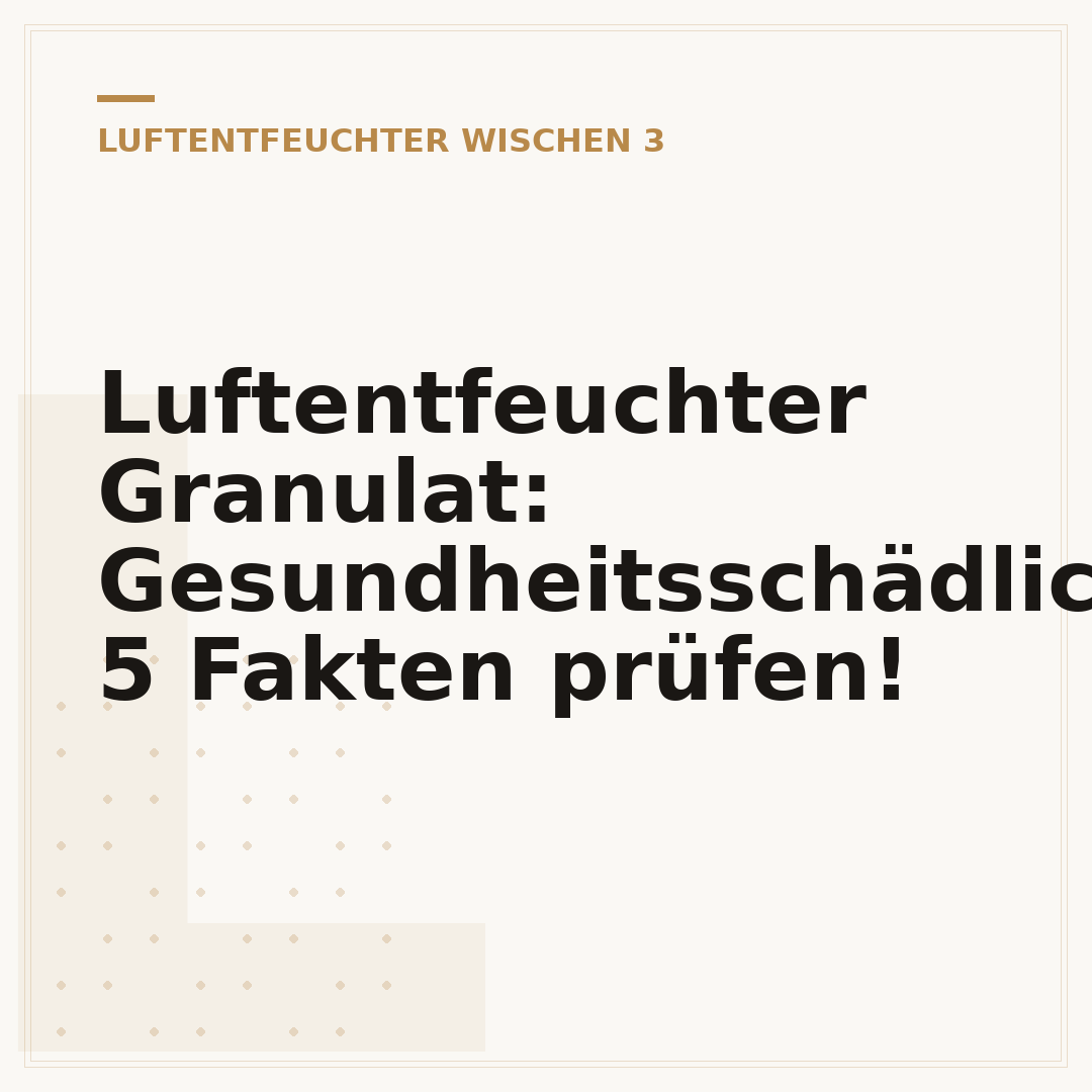 Luftentfeuchter Granulat: Gesundheitsschädlich? 5 Fakten prüfen!