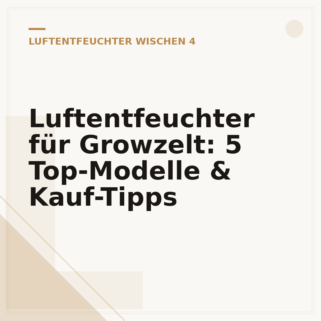 Luftentfeuchter für Growzelt: 5 Top-Modelle & Kauf-Tipps
