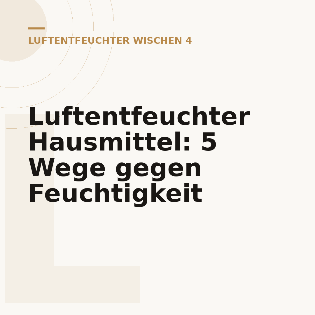 Luftentfeuchter Hausmittel: 5 Wege gegen Feuchtigkeit