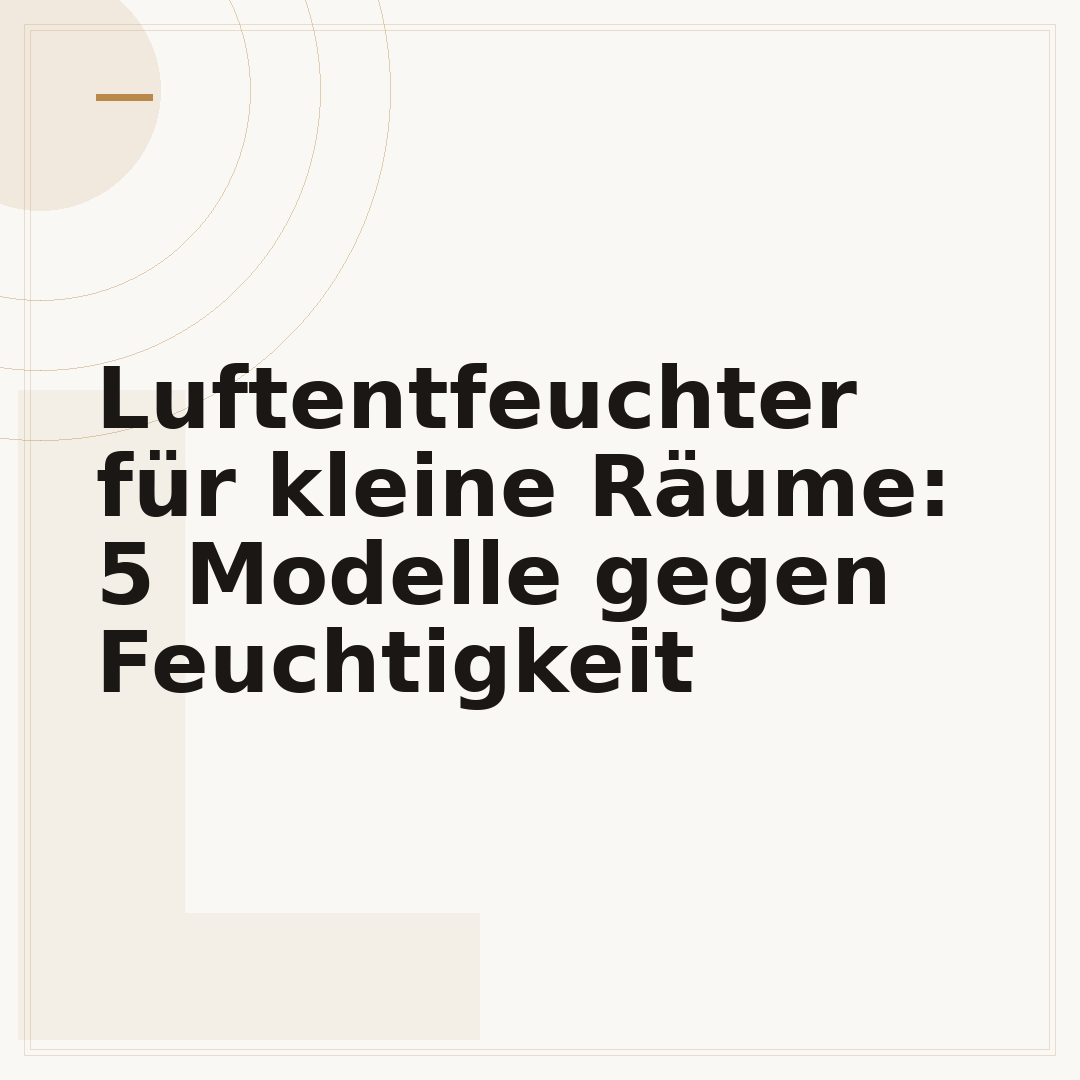 Luftentfeuchter für kleine Räume: 5 Modelle gegen Feuchtigkeit