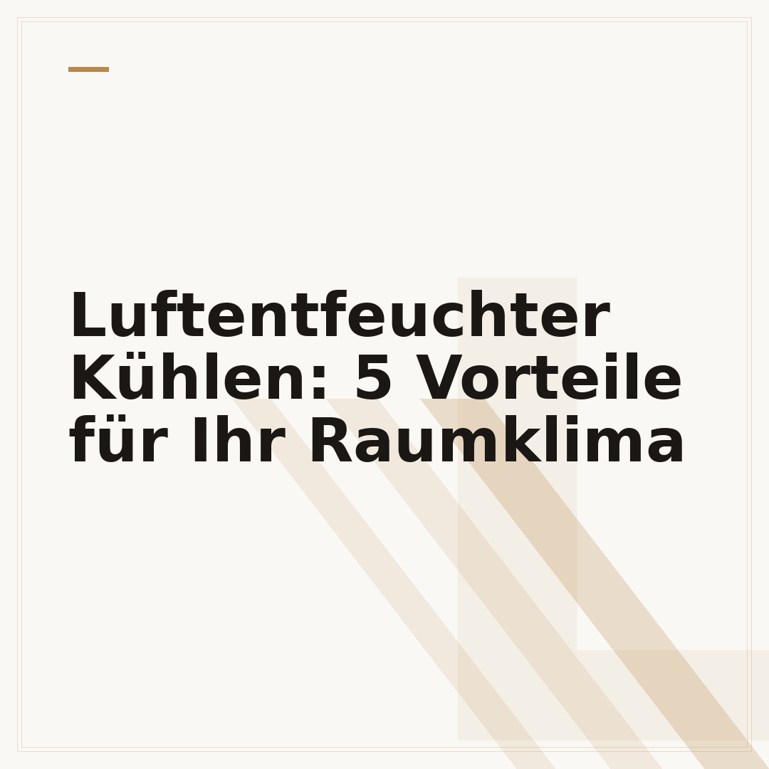 Luftentfeuchter Kühlen: 5 Vorteile für Ihr Raumklima