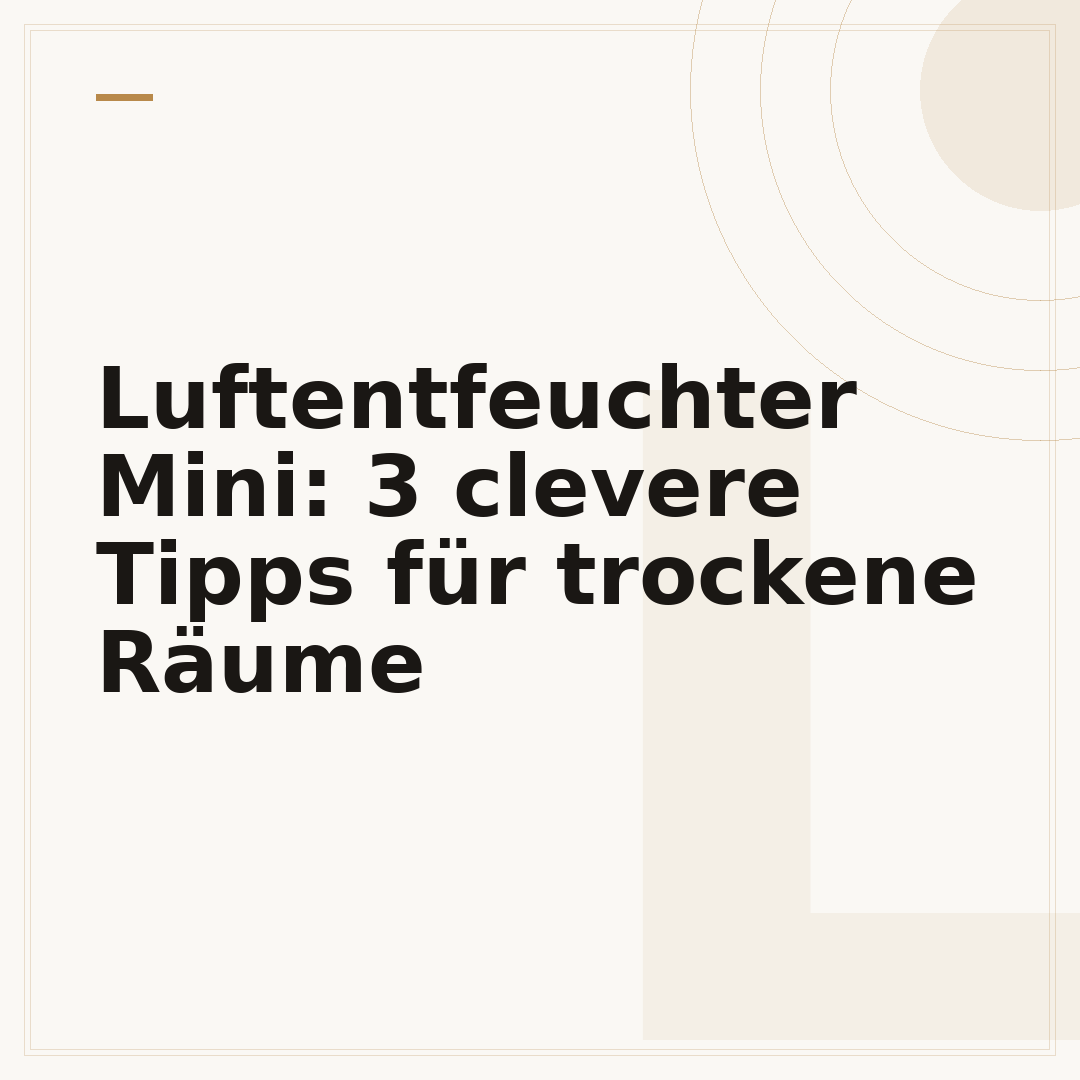Luftentfeuchter Mini: 3 clevere Tipps für trockene Räume
