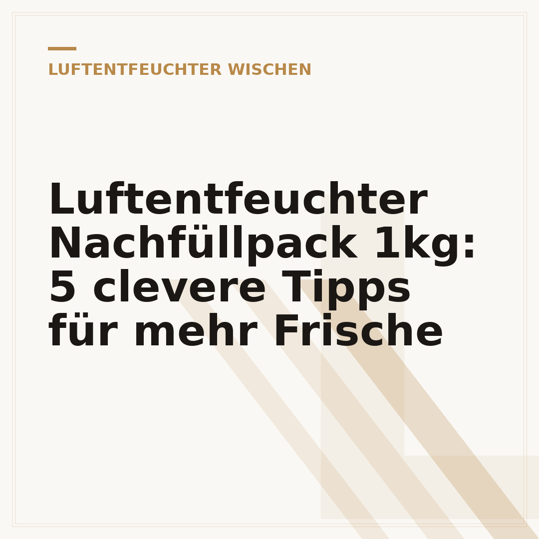 Luftentfeuchter Nachfüllpack 1kg: 5 clevere Tipps für mehr Frische