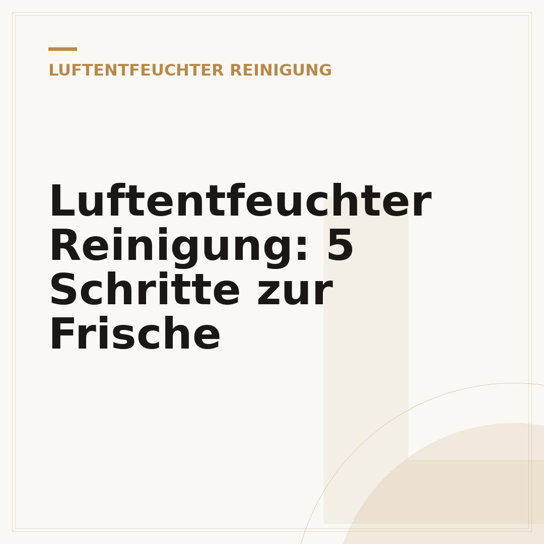 Luftentfeuchter Reinigung: 5 Schritte zur Frische
