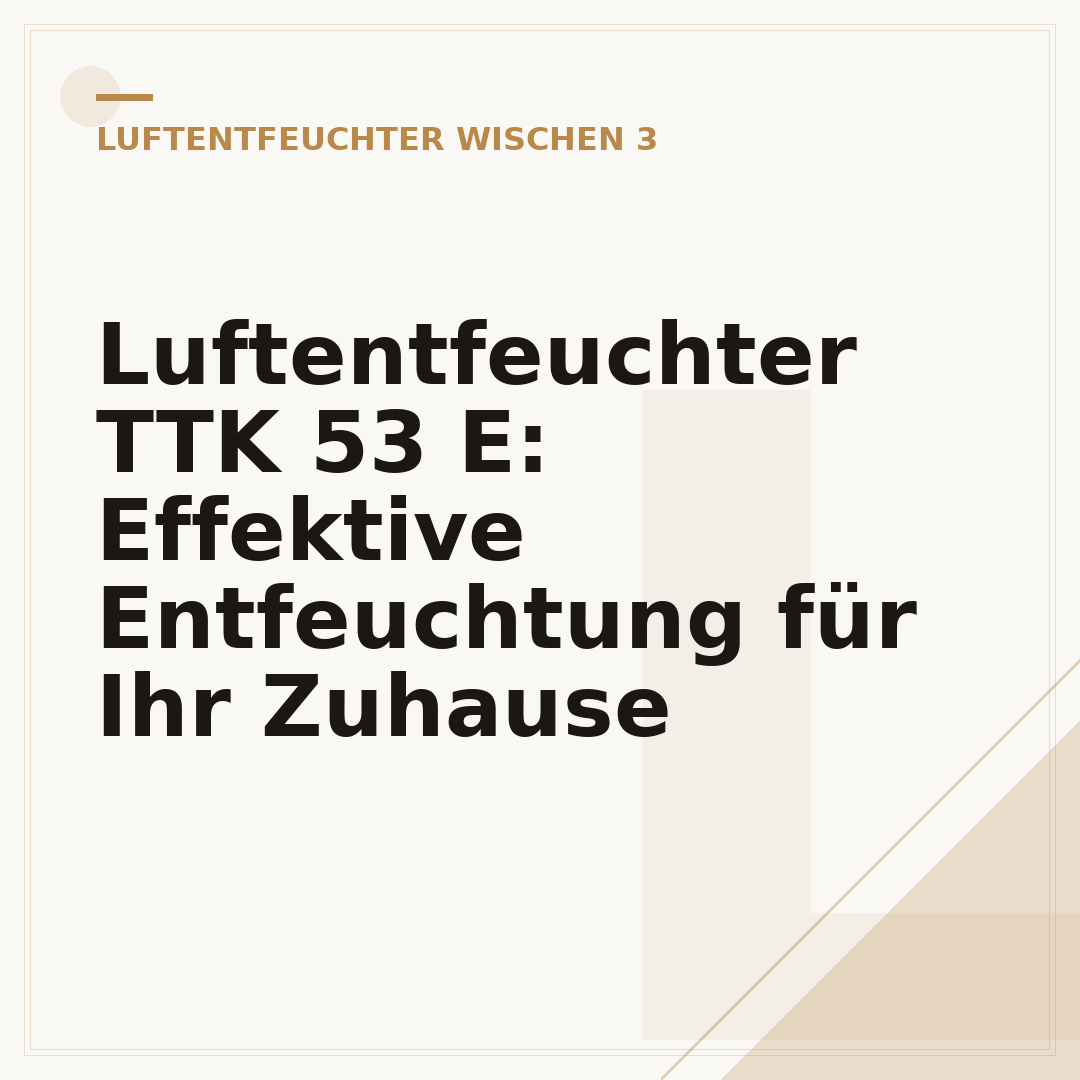 Luftentfeuchter TTK 53 E: Effektive Entfeuchtung für Ihr Zuhause