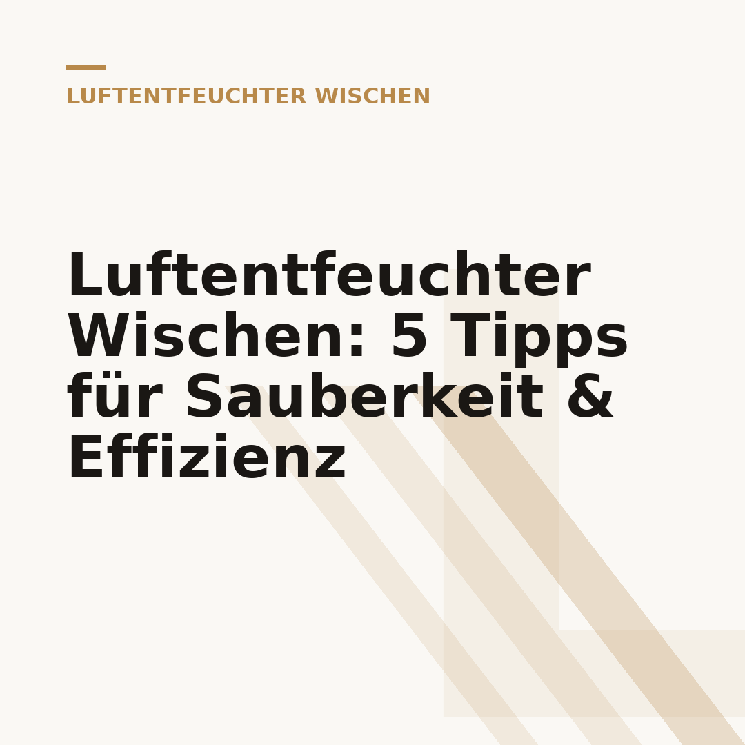 Luftentfeuchter Wischen: 5 Tipps für Sauberkeit & Effizienz