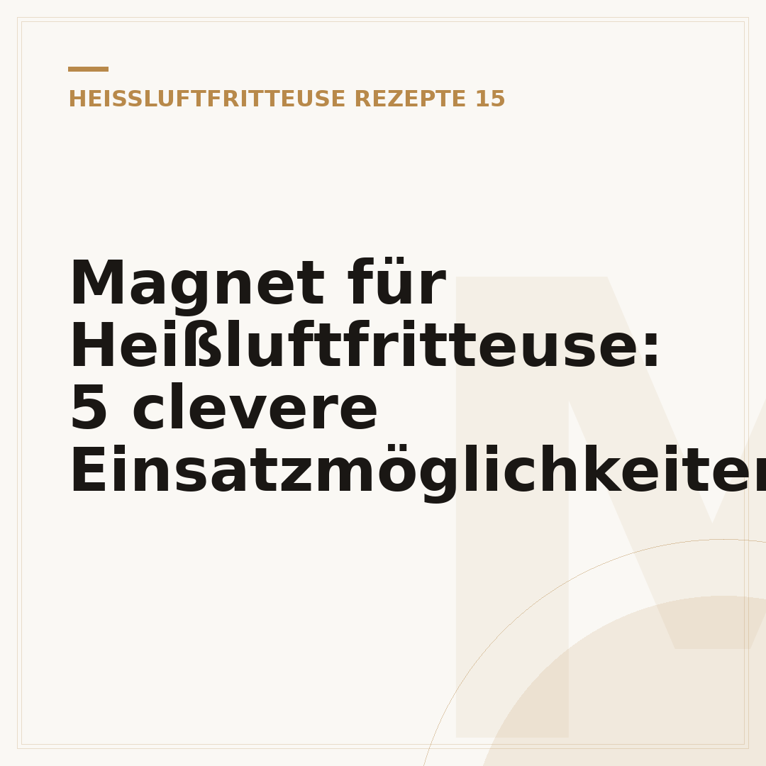 Magnet für Heißluftfritteuse: 5 clevere Einsatzmöglichkeiten