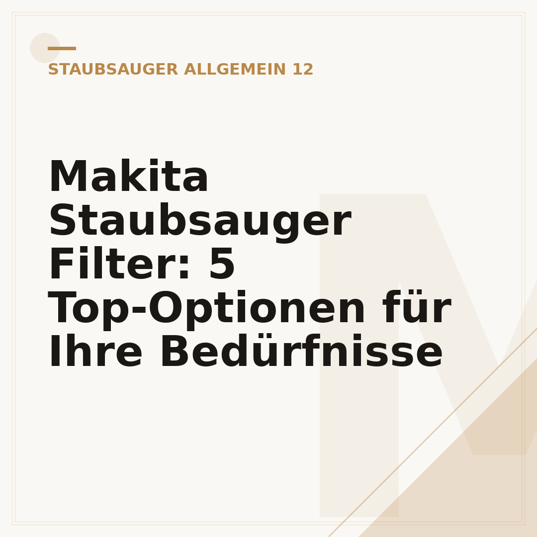 Makita Staubsauger Filter: 5 Top-Optionen für Ihre Bedürfnisse