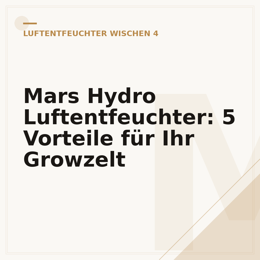 Mars Hydro Luftentfeuchter: 5 Vorteile für Ihr Growzelt