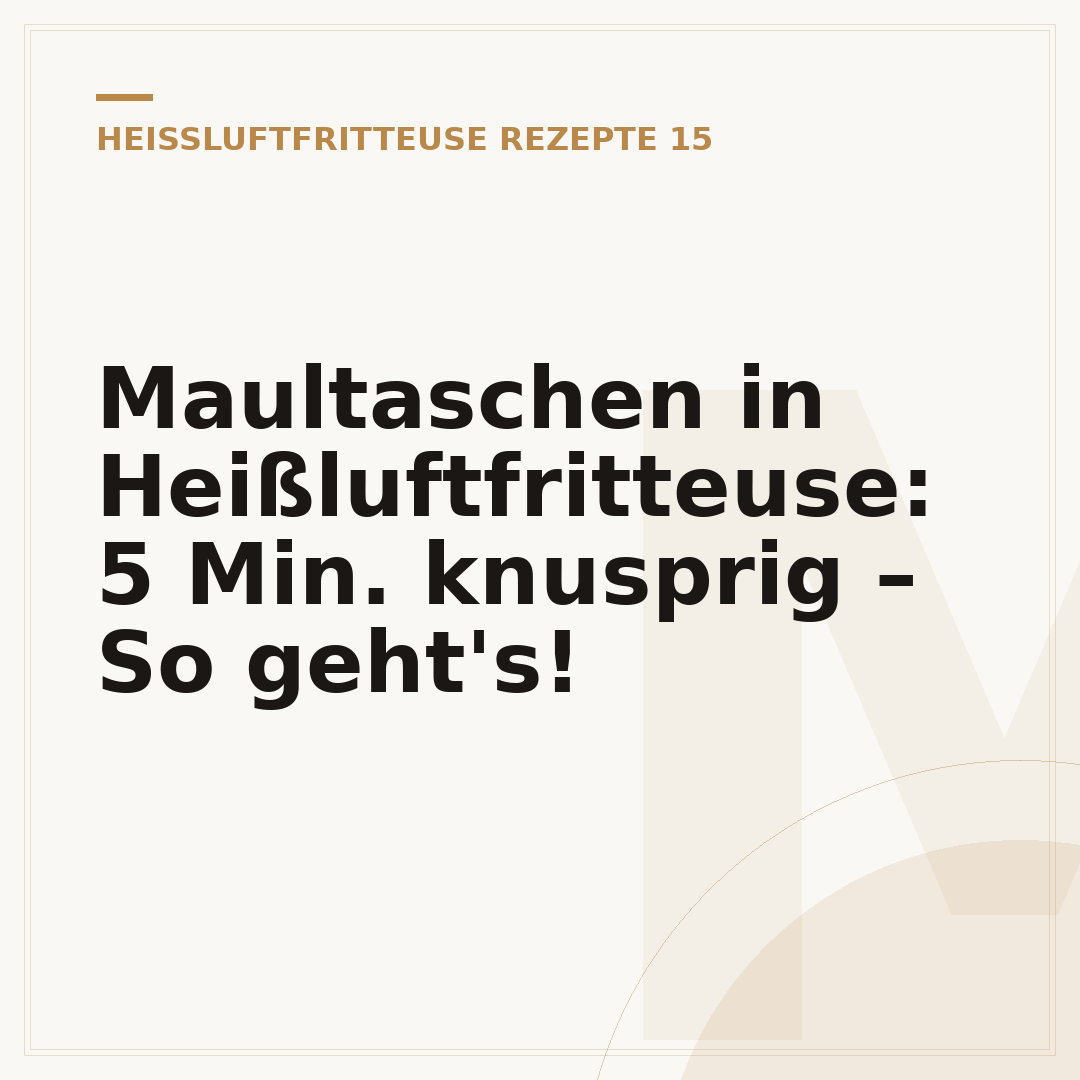 Maultaschen in Heißluftfritteuse: 5 Min. knusprig – So geht's!
