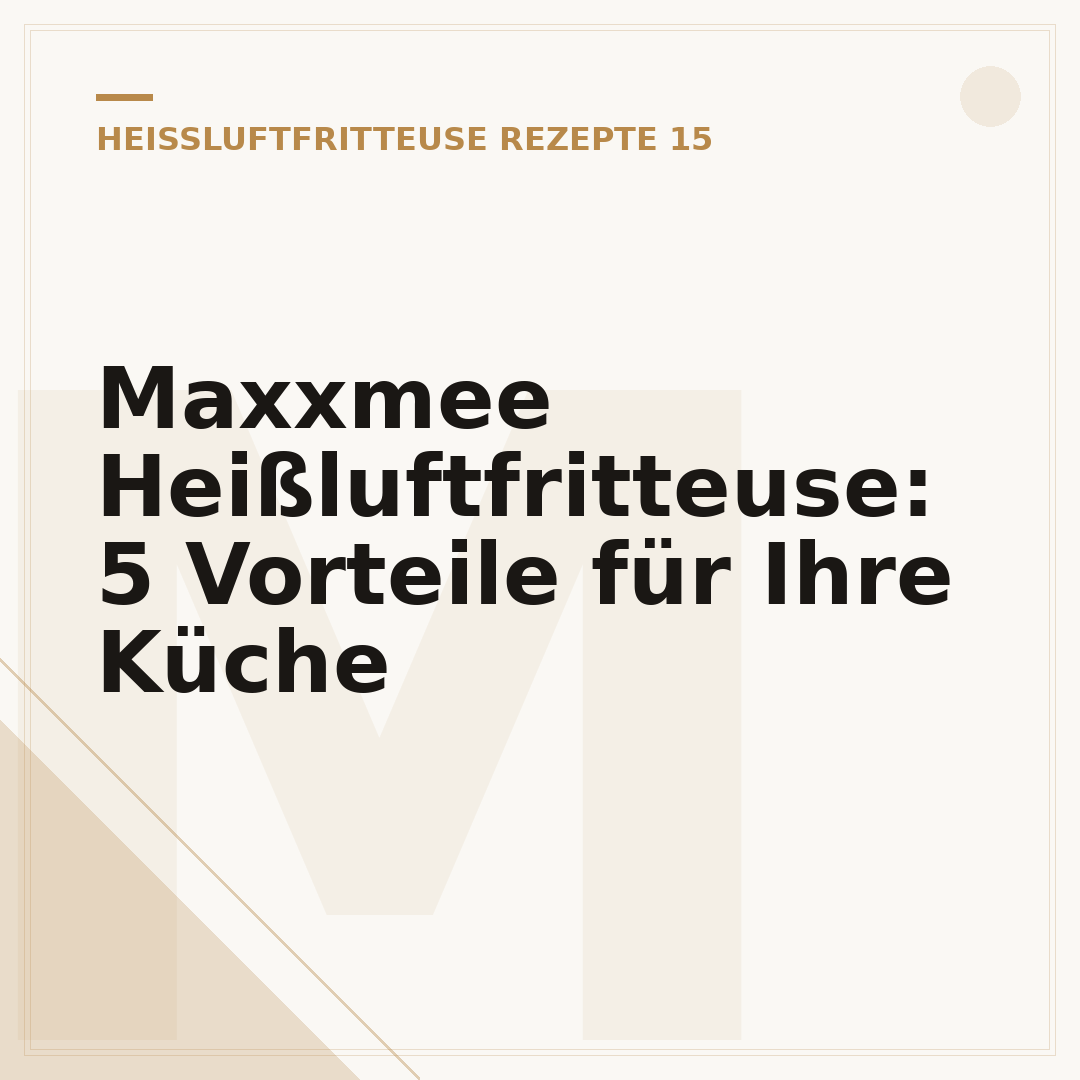 Maxxmee Heißluftfritteuse: 5 Vorteile für Ihre Küche