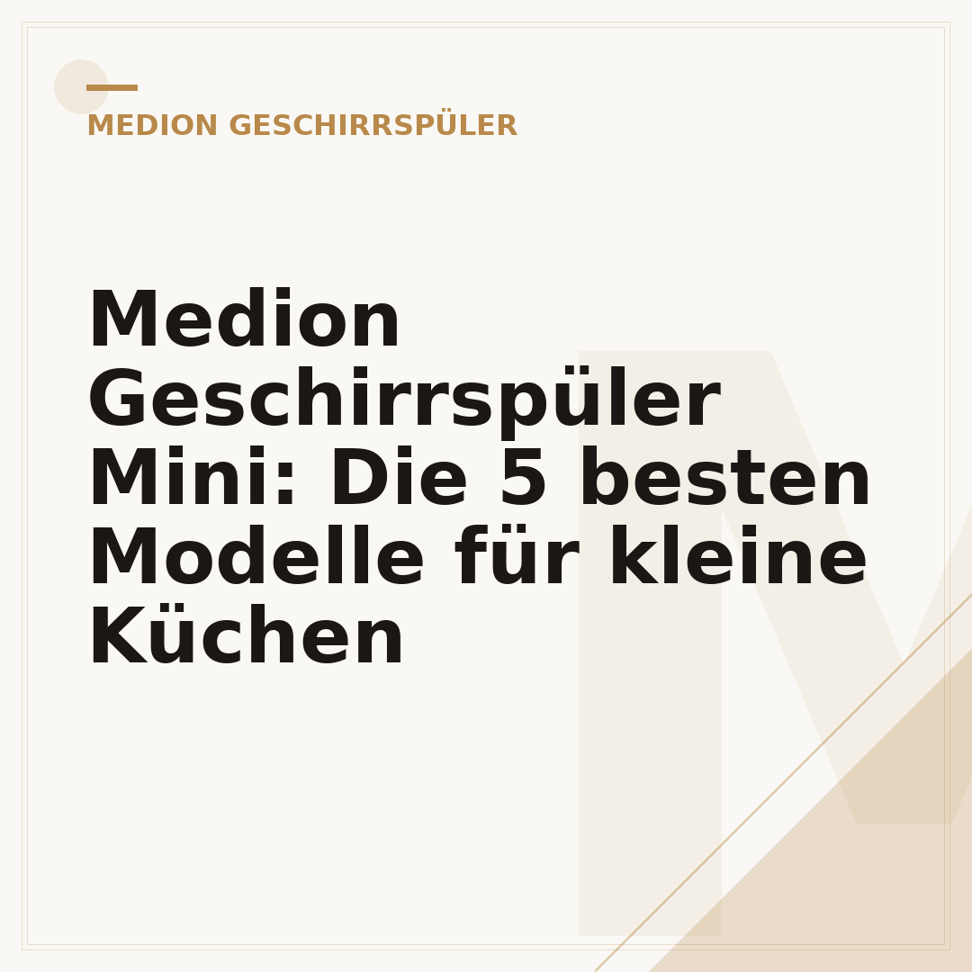Medion Geschirrspüler Mini: Die 5 besten Modelle für kleine Küchen