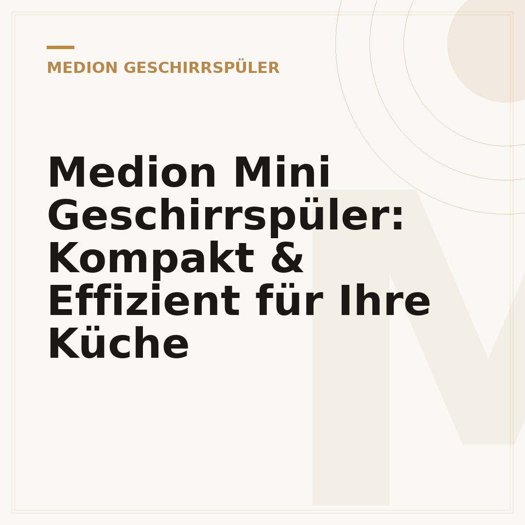 Medion Mini Geschirrspüler: Kompakt & Effizient für Ihre Küche