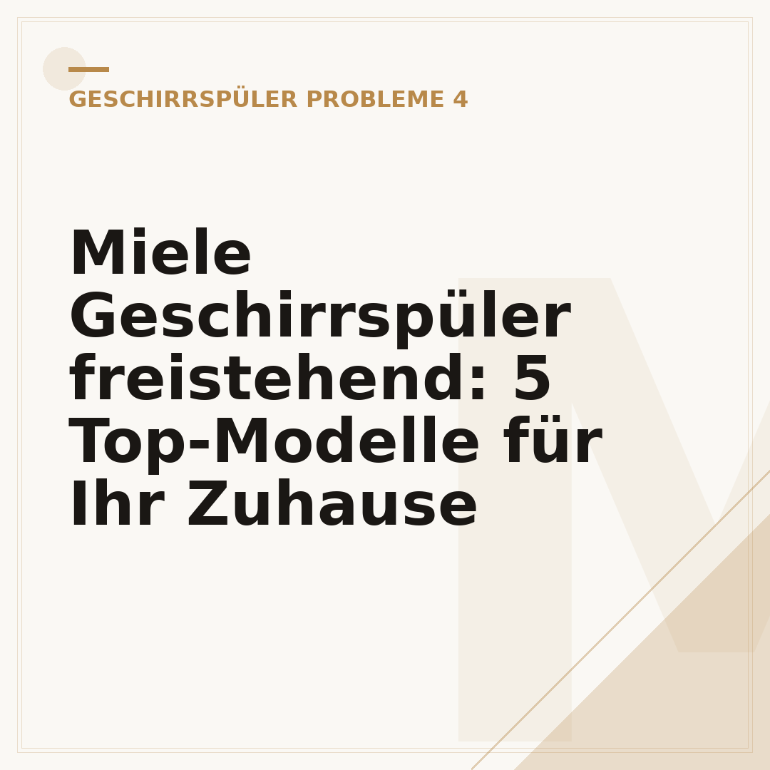 Miele Geschirrspüler freistehend: 5 Top-Modelle für Ihr Zuhause
