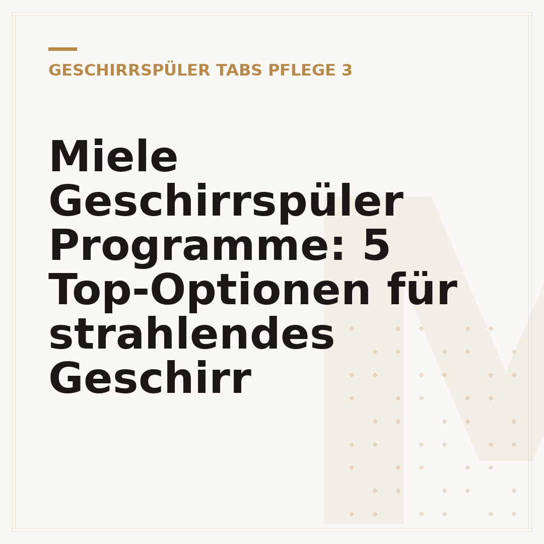 Miele Geschirrspüler Programme: 5 Top-Optionen für strahlendes Geschirr