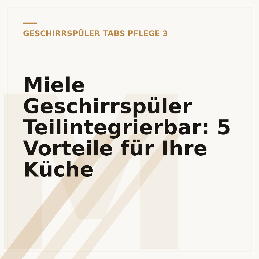 Miele Geschirrspüler Teilintegrierbar: 5 Vorteile für Ihre Küche