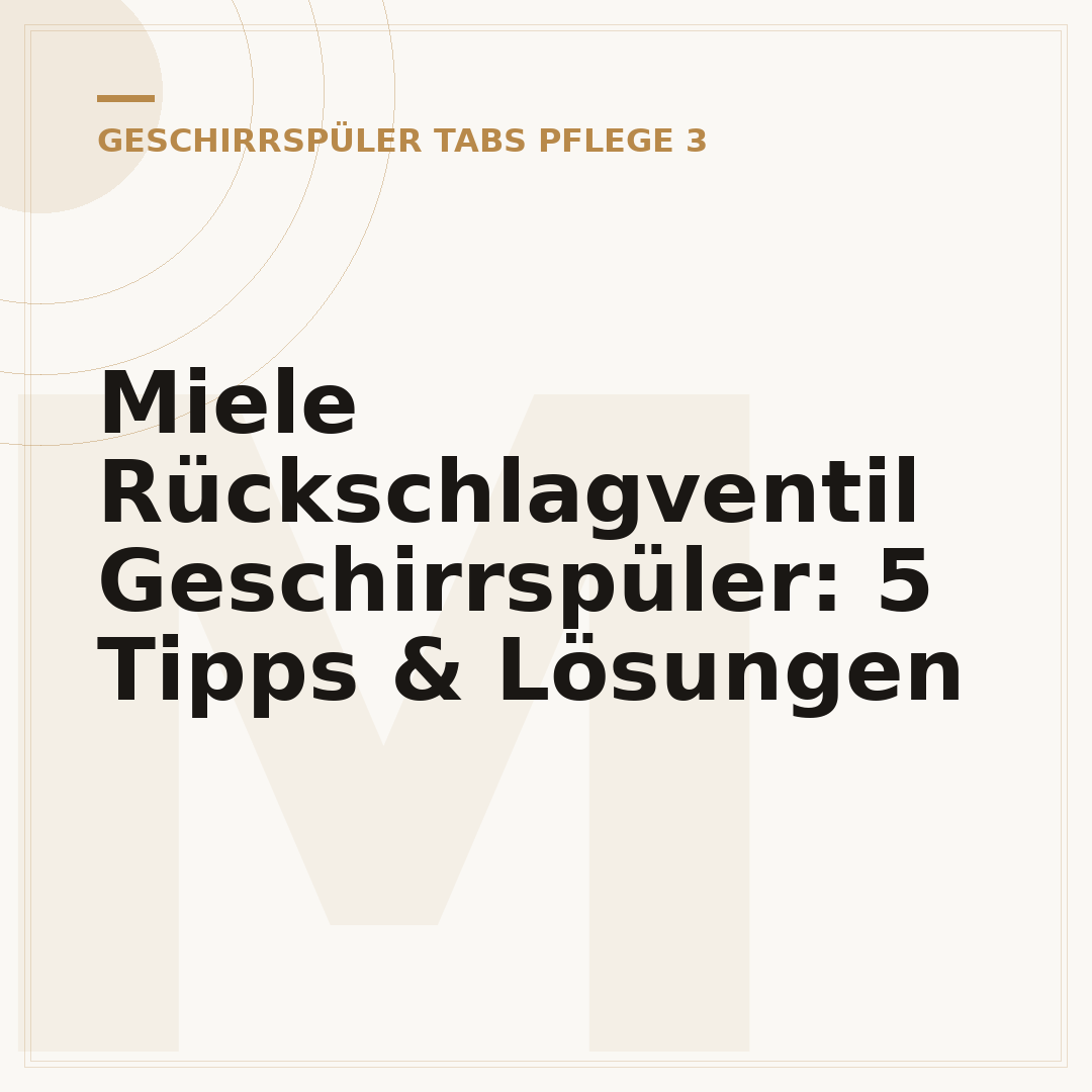 Miele Rückschlagventil Geschirrspüler: 5 Tipps & Lösungen