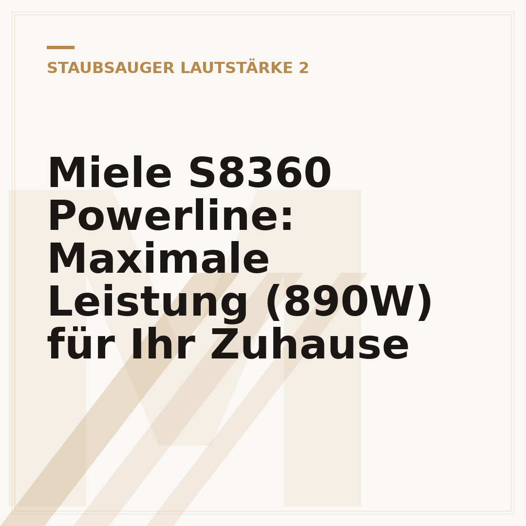 Miele S8360 Powerline: Maximale Leistung (890W) für Ihr Zuhause
