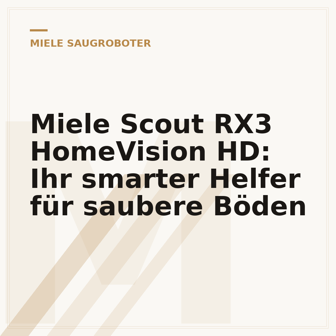 Miele Scout RX3 HomeVision HD: Ihr smarter Helfer für saubere Böden