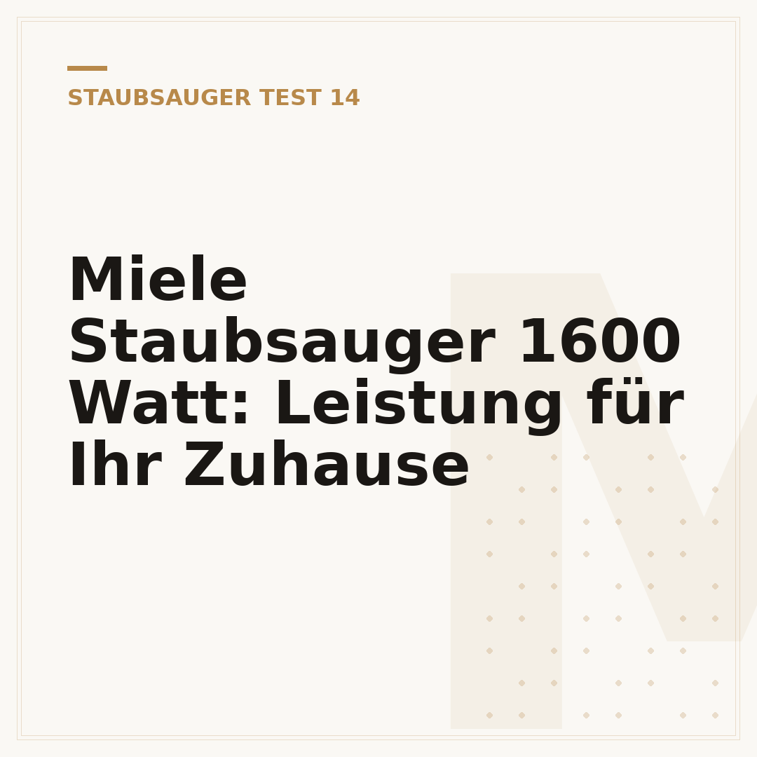 Miele Staubsauger 1600 Watt: Leistung für Ihr Zuhause