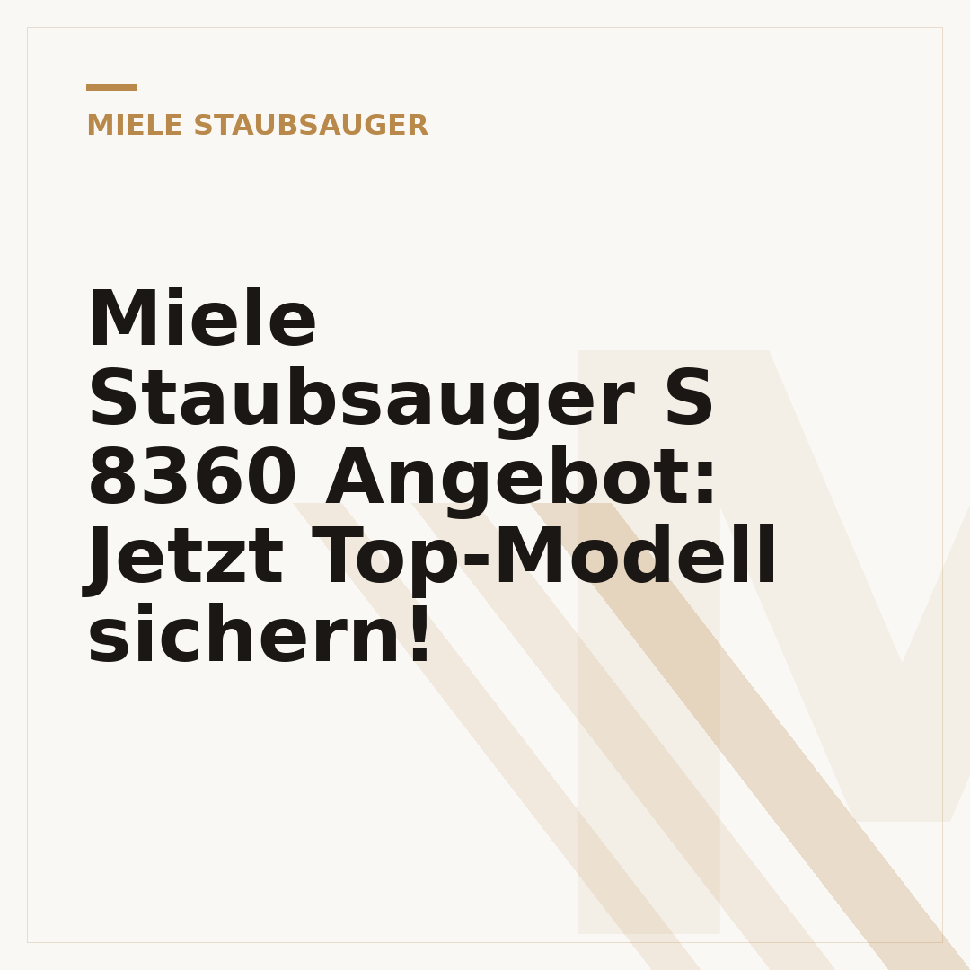 Miele Staubsauger S 8360 Angebot: Jetzt Top-Modell sichern!