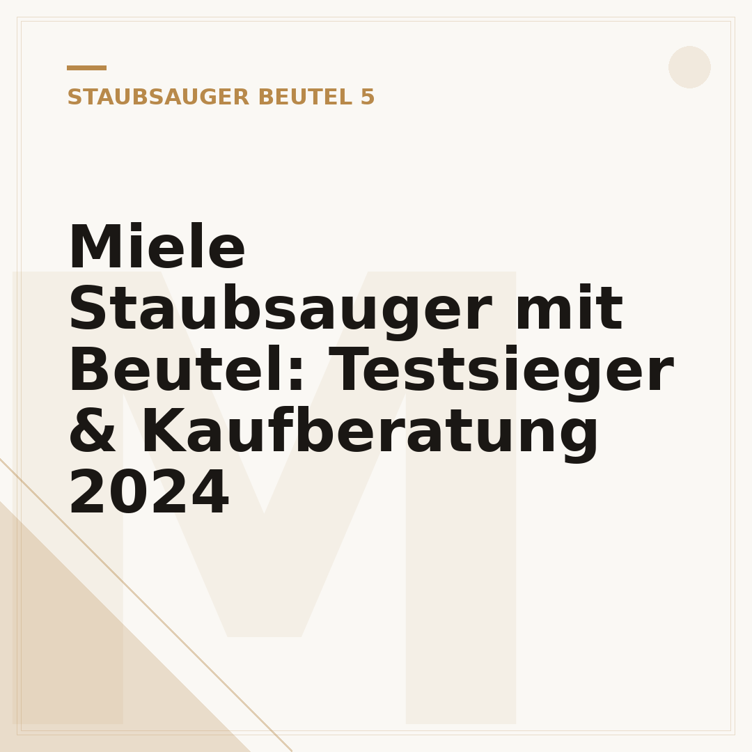 Miele Staubsauger mit Beutel: Testsieger & Kaufberatung 2024