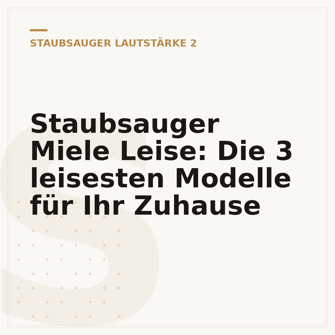 Staubsauger Miele Leise: Die 3 leisesten Modelle für Ihr Zuhause