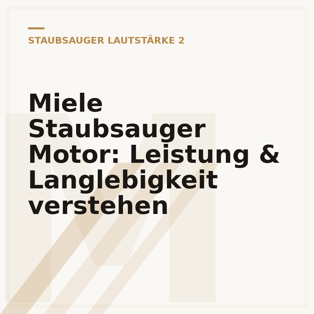 Miele Staubsauger Motor: Leistung & Langlebigkeit verstehen