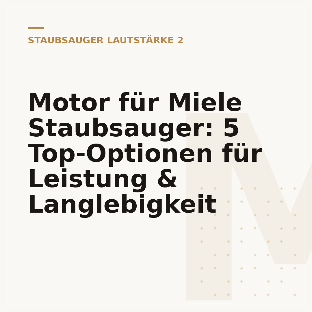 Motor für Miele Staubsauger: 5 Top-Optionen für Leistung & Langlebigkeit