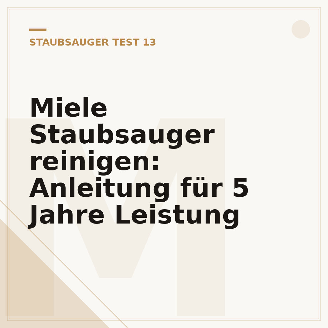 Miele Staubsauger reinigen: Anleitung für 5 Jahre Leistung
