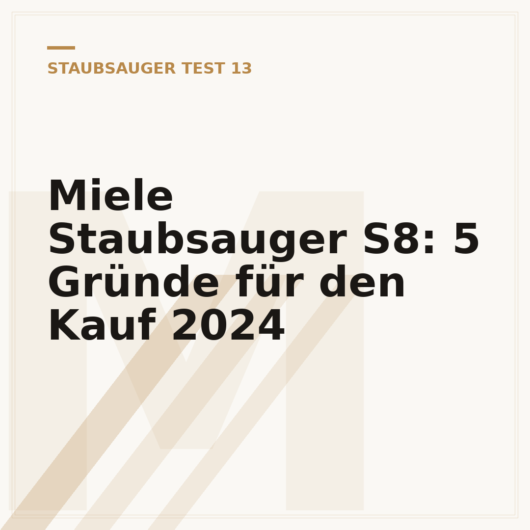 Miele Staubsauger S8: 5 Gründe für den Kauf 2024