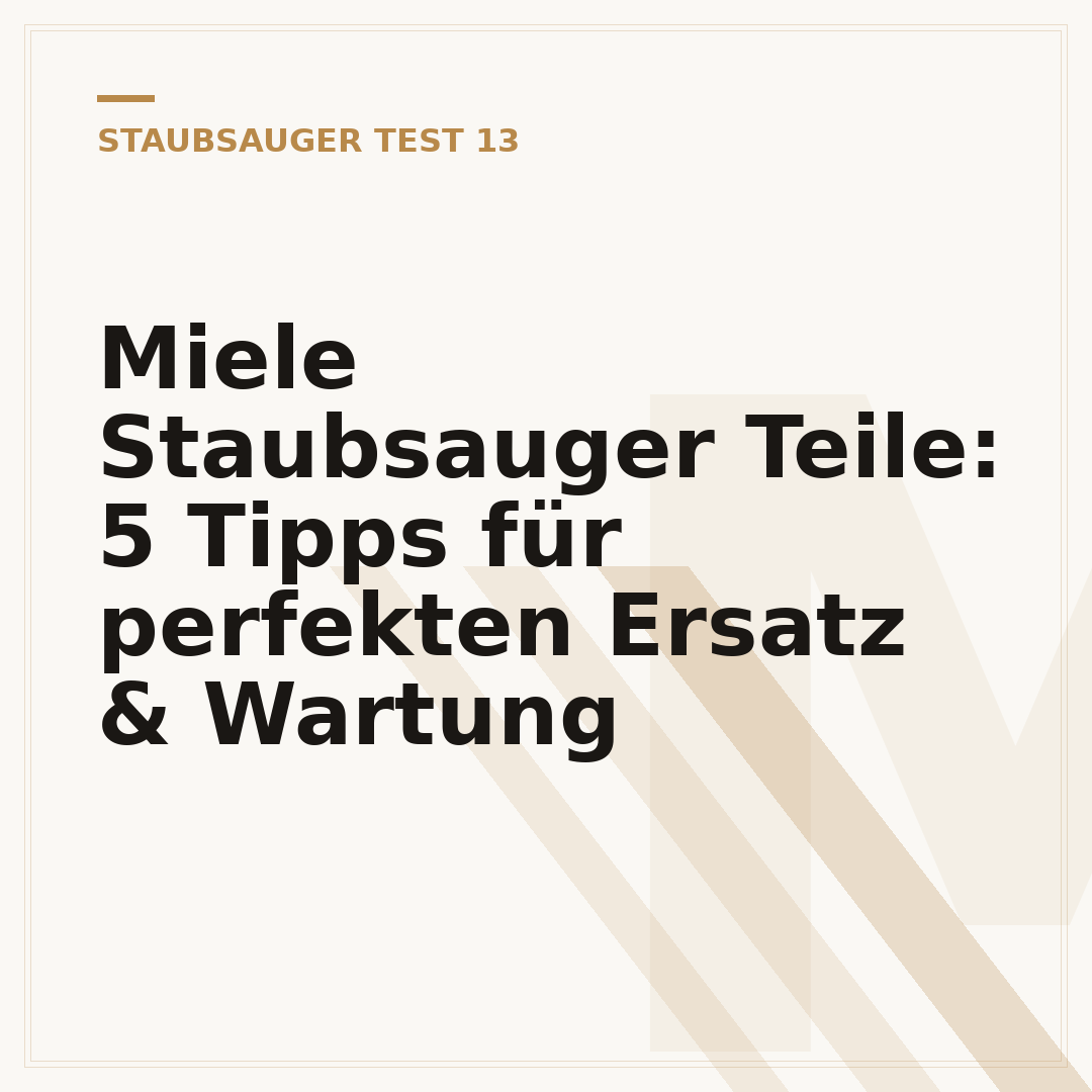 Miele Staubsauger Teile: 5 Tipps für perfekten Ersatz & Wartung