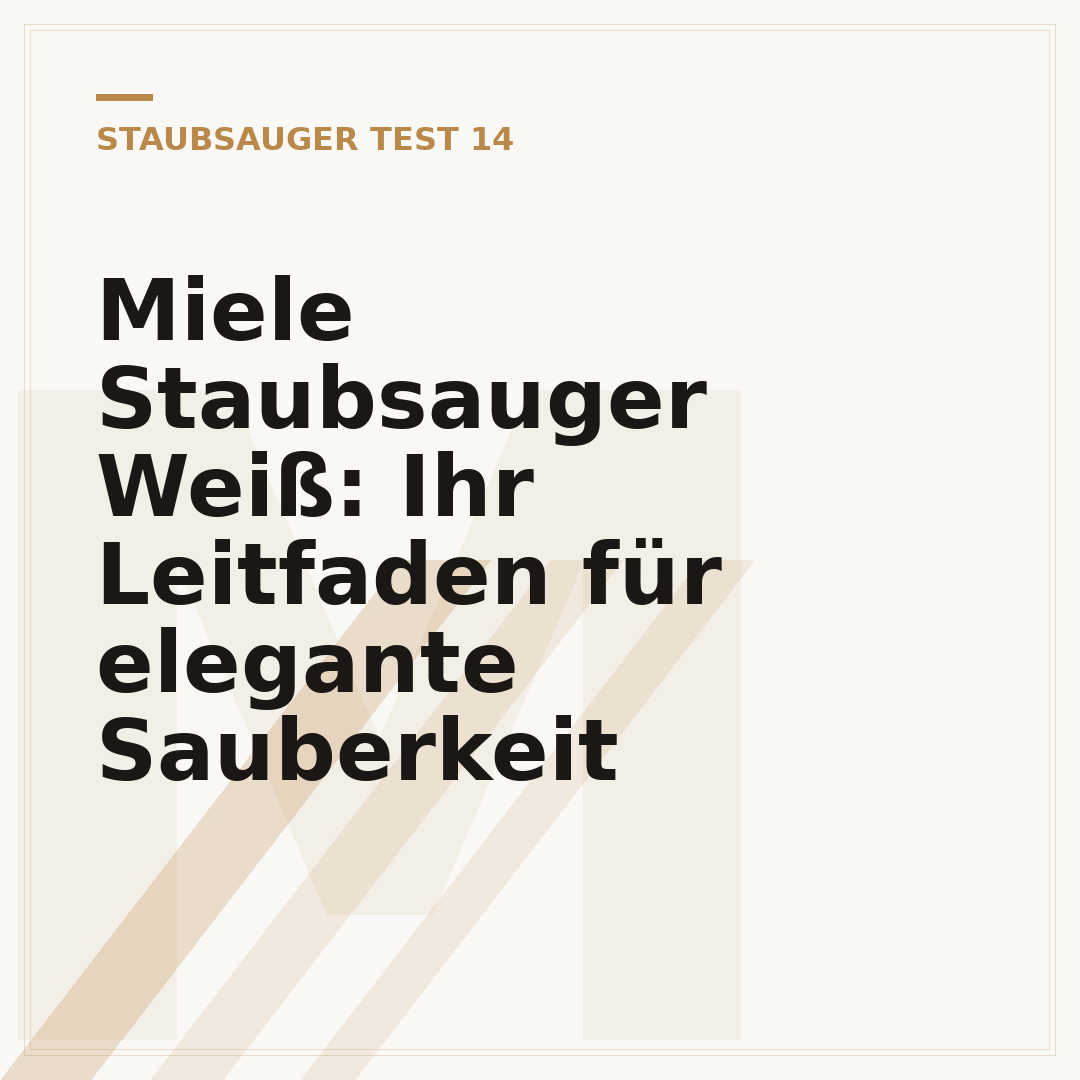 Miele Staubsauger Weiß: Ihr Leitfaden für elegante Sauberkeit