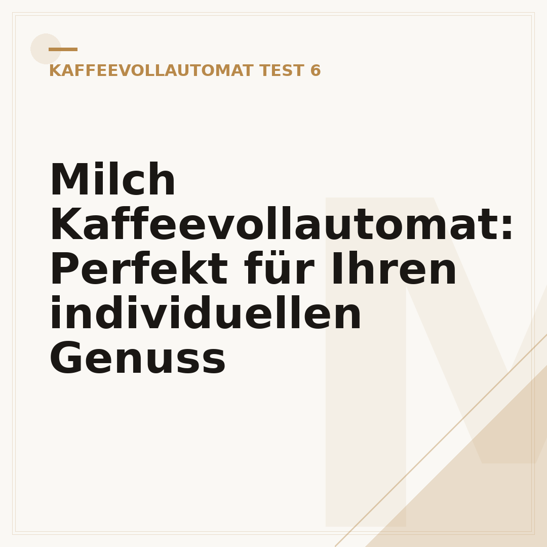 Milch Kaffeevollautomat: Perfekt für Ihren individuellen Genuss