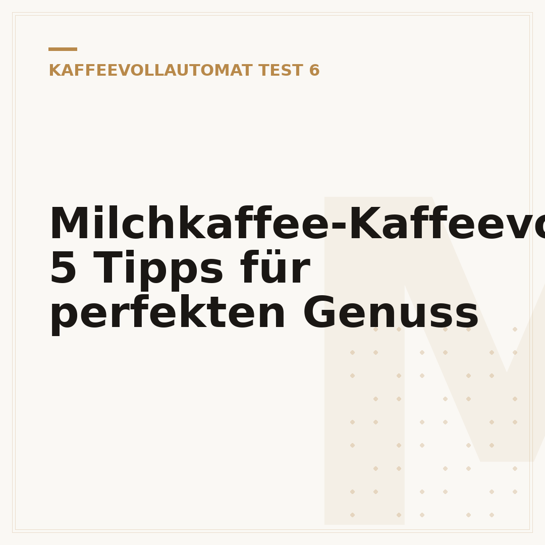 Milchkaffee-Kaffeevollautomat: 5 Tipps für perfekten Genuss